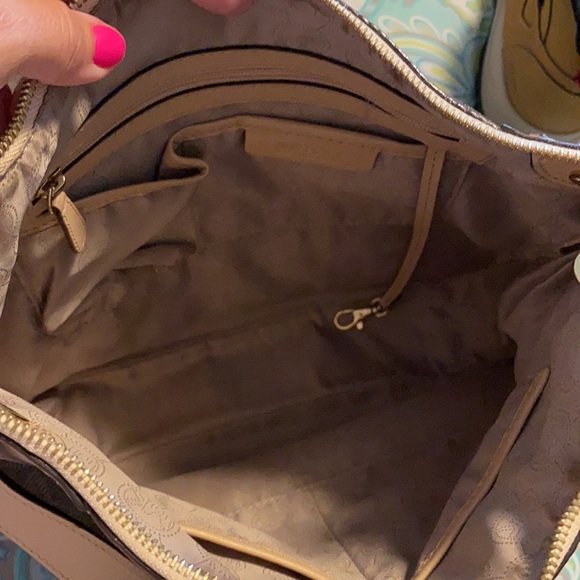 Michael Kors MICHAEL brown MK bag with two straps NWOT - Picture 8 of 10